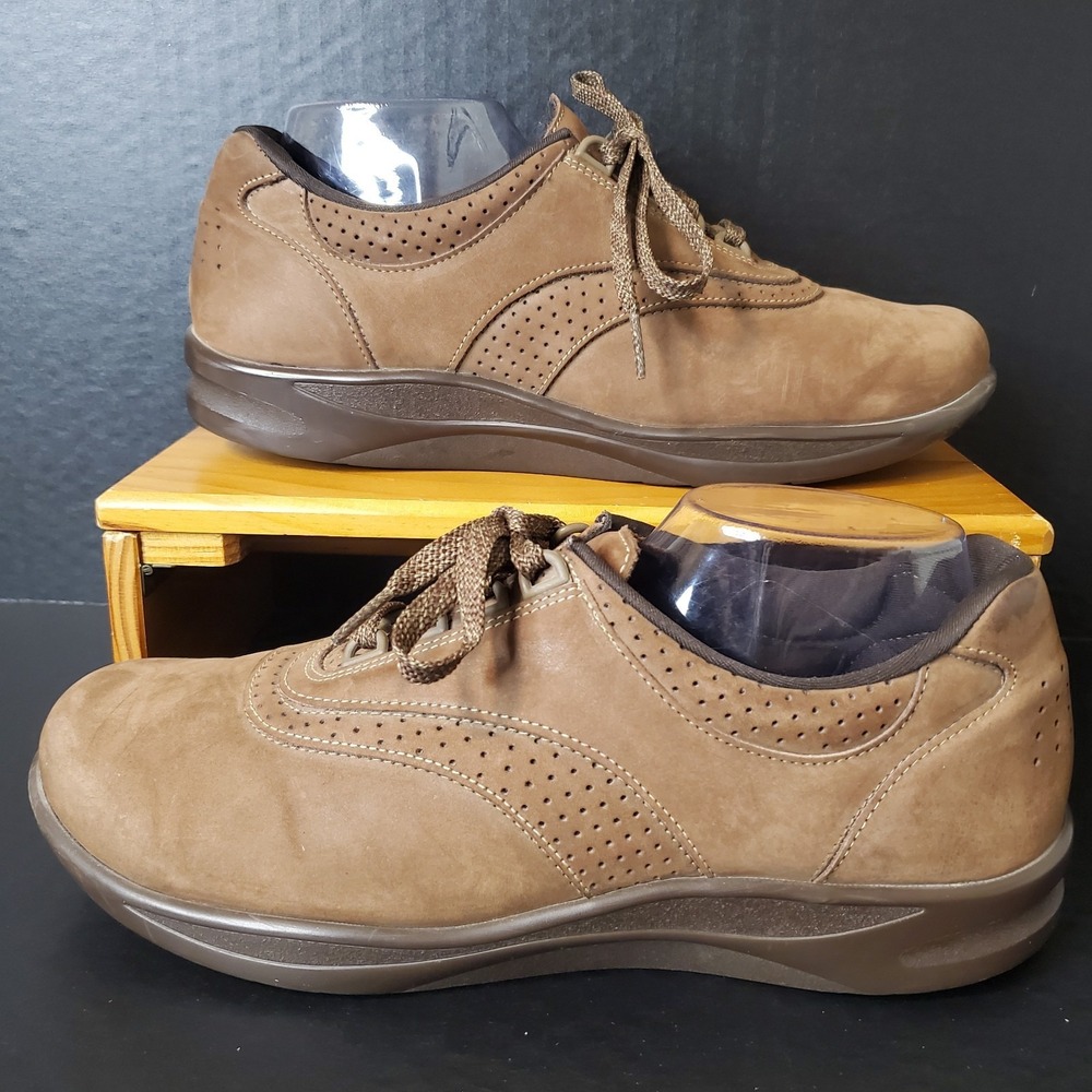 SAS Brown Nubuck Leather Lace Up Oxford Shoes Women's 10.5 - NO INSOLES See**